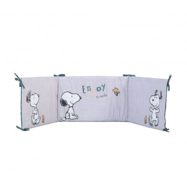 Cotton Bed Bumper Snoopy Enjoy