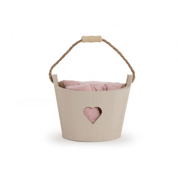 ΚΑΛΑΘΑΚΙ ''HEART BASKET'' ΜΕ ΛΑΒΕΤΕΣ ΒΑΜΒ.30Χ30 ΣΕΤ 5Τ.