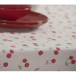 COTTON TABLECLOTH CHERRY LOVE 140X140