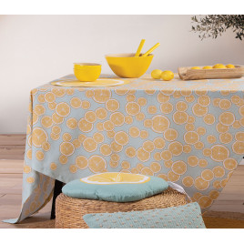 COTTON TABLECLOTH ORANGE JUICE 140Χ140