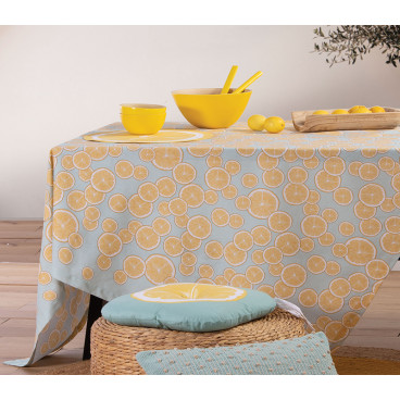 COTTON TABLECLOTH ORANGE JUICE 140Χ140