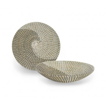 WALL DISH SEAGRASS ''PERSIA'' D36X7 BEIGE