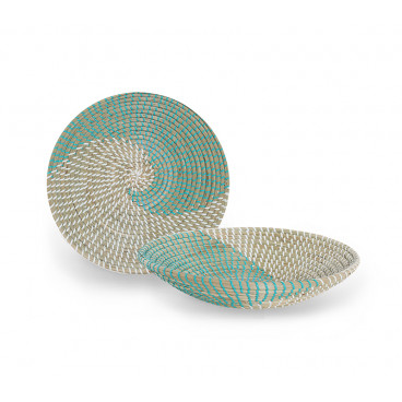 WALL DISH SEAGRASS ''PERSIA'' D36X7 PETROL