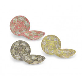 WALL DISH SEAGRASS "BANGOR" D.28X6 YELLOW