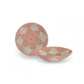 WALL DISH SEAGRASS "BANGOR" D.28X6 CORAL