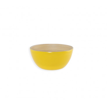 SMALL BOWL BAMBOO "CASTA" D.14X7 YELLOW