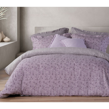 COTTON BED SHEET ''FIORELLA'' SET QUEEN ORCHID