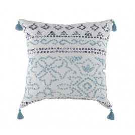 POL COTTON CUSHION MYSTERIOUS BLUE 50X50