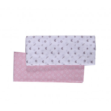 Cotbed Baby Bedsheets  STAR GIRL PINK 2ΤΜΧ