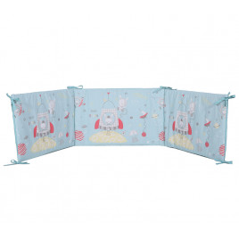 Cotbumpers BABY SPACE L.BLUE 60+67+60X40