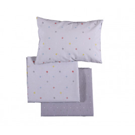 BED SHEET COTTON" LITTLE STAR" GREY 3PCS