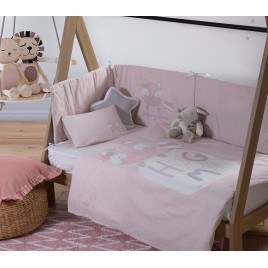 BED COVER LOVELY "FOX PINK" 110Χ140