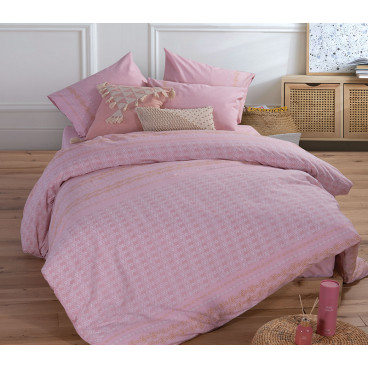 BED SHEET COTTON SINGLE ASHER PINK