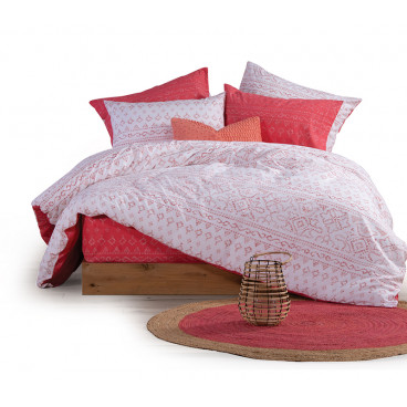 BED SHEET COTTON DOUBLE MYSTERIOUS CORAL