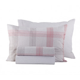 BED SHEET DOUBLE BRADFORD CORAL