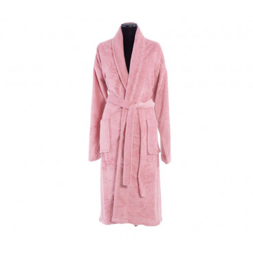 Bathrobe Shawl Collar Status Pink